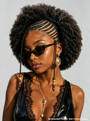 Full Lace wig Hand-braided hair style afro curly