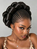 Full Lace with Braided wig for wedding