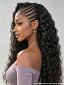 Lace front 13x6 Braided hairstyle wig Updo 30 inch curly wave 100% Human Hair