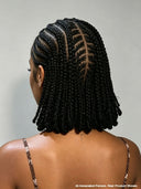 Full Lace wig Updo With Braided afro black lace Pre-cut