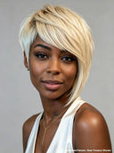 Full lace wig pixie cut blonde for black woman