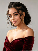 Full Lace wig black Pre-styled Updo With Braided