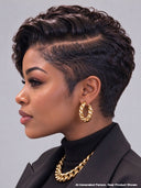 Black Lace front 13x4 Side Pixie Wig-1020