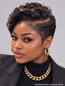 Black Lace front 13x4 Side Pixie Wig-1020