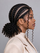 Full Lace wig black Braided wig Pre-styled
