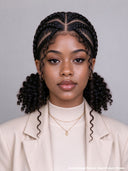 Full Lace wig black Braided wig Pre-styled