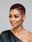 Full lace pixie wig 99J# burgundy