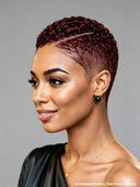 Full lace pixie wig 99J# burgundy