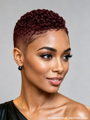 Full lace pixie wig 99J# burgundy