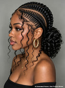 Full Lace wig Pre-styled black Braided wig for black women