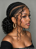 Full Lace wig Pre-styled black Braided wig for black women