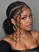 Full Lace wig Pre-styled black Braided wig for black women