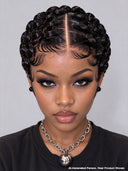 Full lace pixie cut wig finger wave 5 color middle part