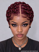 Full lace pixie cut wig finger wave 5 color middle part