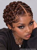 Full lace pixie cut wig finger wave 5 color middle part