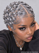 Full lace pixie cut wig finger wave 5 color middle part