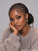 Full Lace wig Braided  Black  for black woman