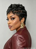 Full lace Wig Natural Black Bleached Knot Quick Weave Wig 100% Human Hair