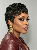 Full lace Wig Natural Black Bleached Knot Quick Weave Wig 100% Human Hair