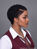 Full lace pixie cut wig side part