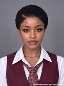 Full lace pixie cut wig side part