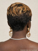 Glueless Wig Honey Highlights Machine Made pixie cut Ready to Wear 100% Human Hair