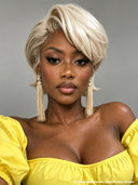 Half-price 13x4 lace front Wig blonde straight Side Part 100% Human Hair