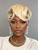 Half-price 13x4 lace front Wig blonde straight Stylist's Cut 100% Human Hair