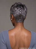 Machine made wear to go Salt & Pepper pixie cut wig 