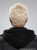 Silver-white pixie cut wig glueless wig