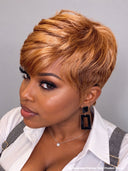 Machine made ready to go pixie cut wig honey
