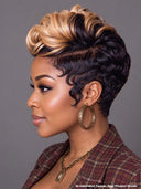 Glueless wig machine made Quick weave honey