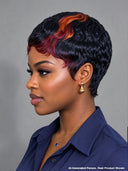 Machine made Glueless wig pixie cut wig Custom Color