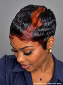 Machine made Glueless wig pixie cut wig Custom Color