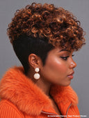 Lace front 13x4 pixie afro curly mix color TWA wig