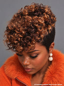 Lace front 13x4 pixie afro curly mix color TWA wig