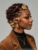 machine made Quick weave brown mix blonde