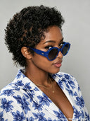 Full lace & lace front & machine made Wig Natural Black pixie afro curl 100% Human Hair