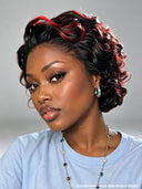 Promotion 13x4 lace front Wig burgundy highlight quick weave 100% Human Hair