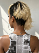 Ready to wear blonde 1B/613# Straight Partial Topper (Not A Wig)