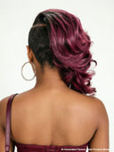 Ready to wear burgundy Color Wavy Partial Topper (NOT A WIG)