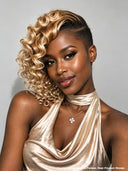 Ready to wear honey curly wave Partial Topper (Not A Wig)