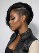 Side Part Straight black ready to wear Topper Unit