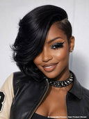 Side Part Straight black ready to wear Topper Unit