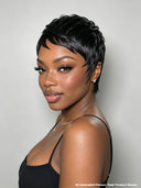 Special Offer Glueless Wig Machine Made Straight black 100% Human Hair