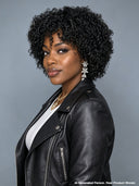Special Offer Glueless Wig Machine Made pixie cut curly wave with bangs Natural Black 100% Human Hair