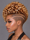 Topper Unit Machine made gold color ( NOT A WIG) 