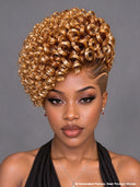 Topper Unit Machine made gold color ( NOT A WIG) 