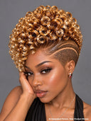 Topper Unit Machine made gold color ( NOT A WIG) 