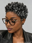 Pixie wig Lace front 13x4 wig afro Salt and pepper 100% Human Hair